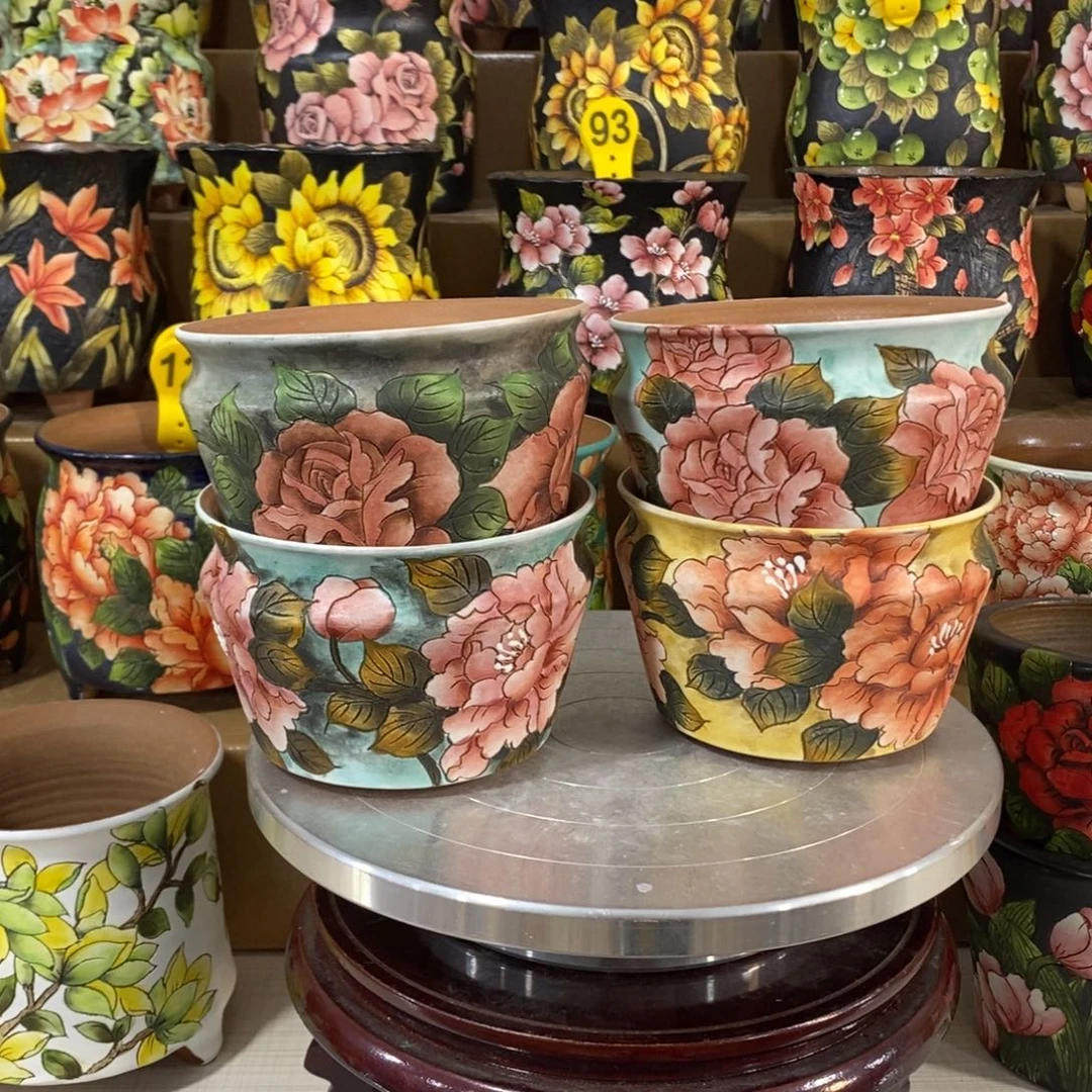 景德镇精品博采美盆4个