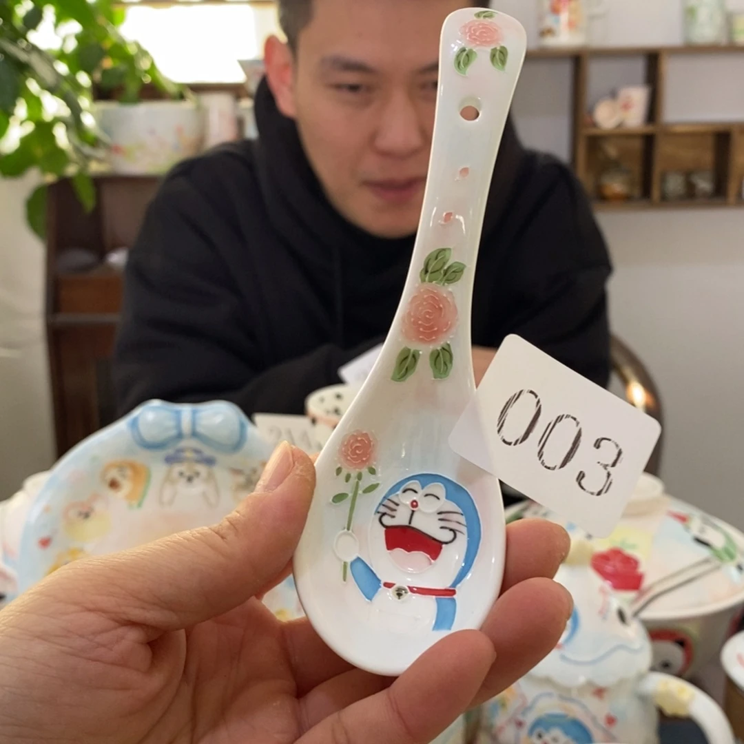 瓷片景德镇釉下彩手绘