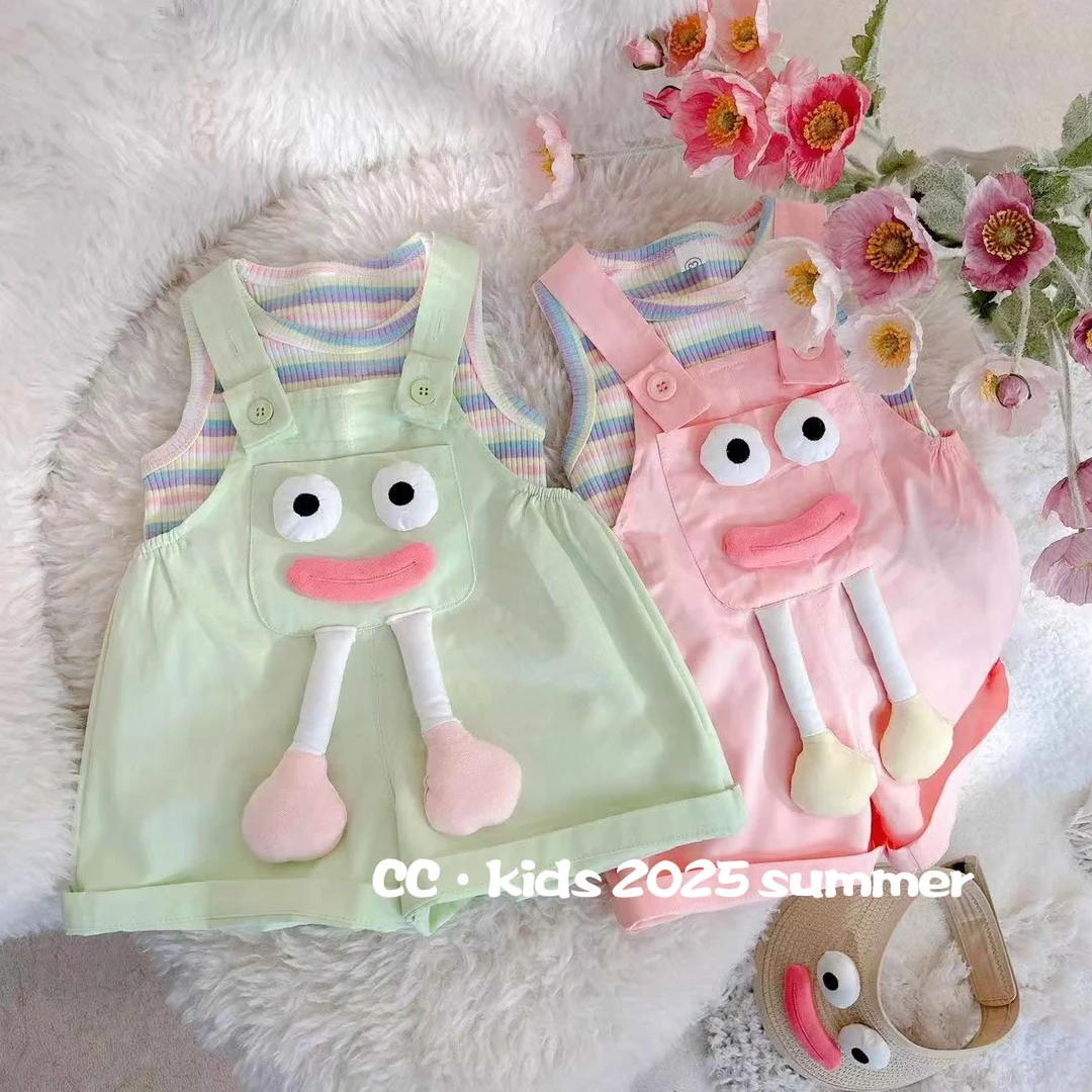 儿童装女童宝宝洋气卡通连体可爱百搭/唯见长江天际流