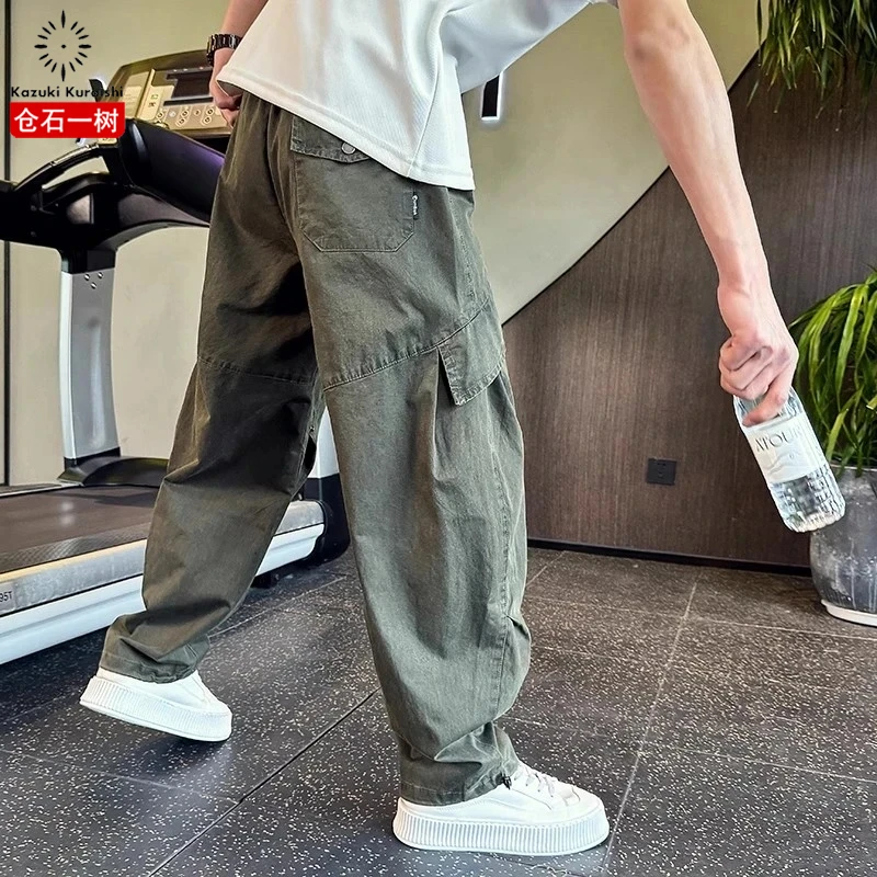 仓石一树设计感立体多口袋工装裤男款夏季宽松直筒休闲裤痞帅裤子