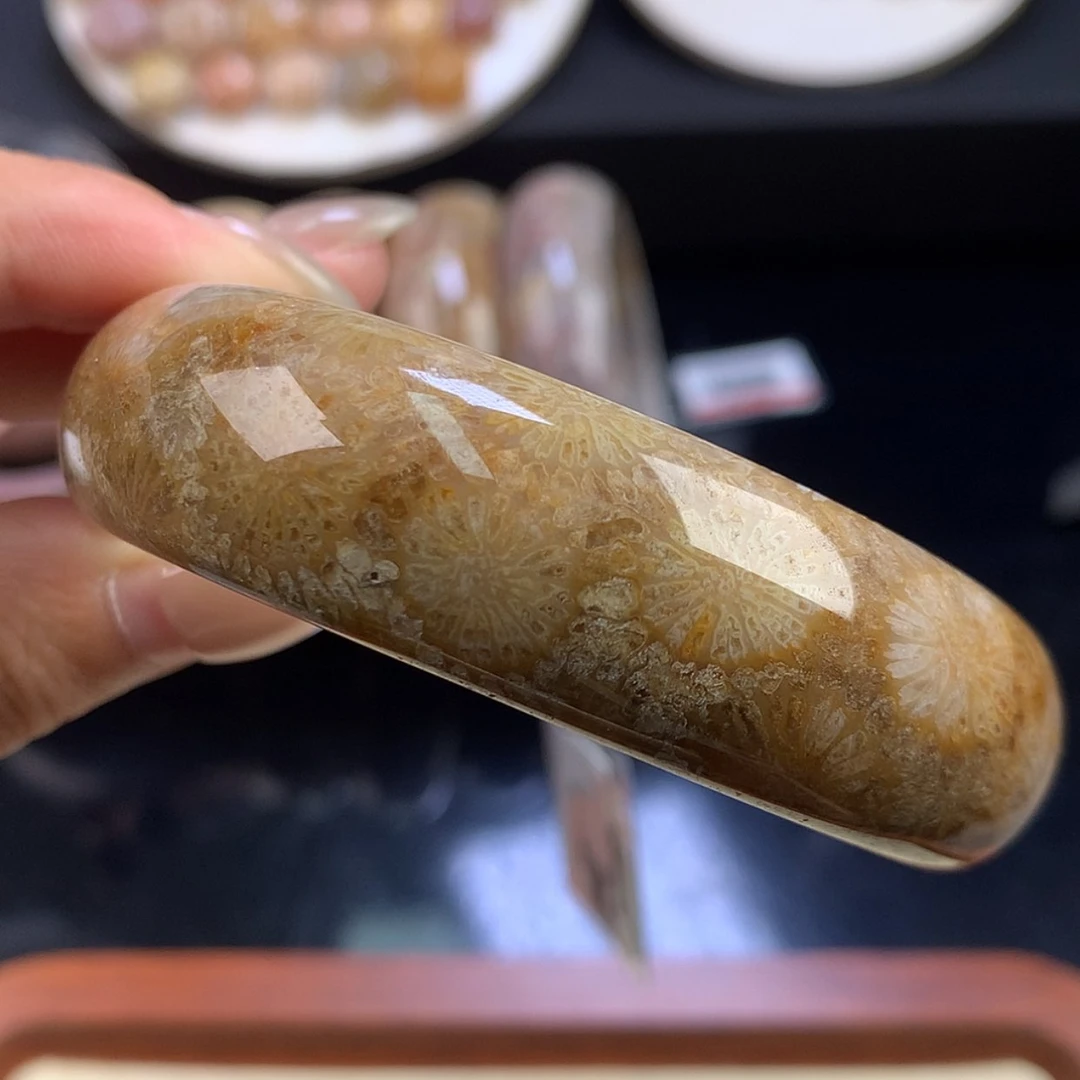 【闪购商品】硅化珊瑚（珊瑚玉）未镶嵌颈饰手镯56.2圈（40号）