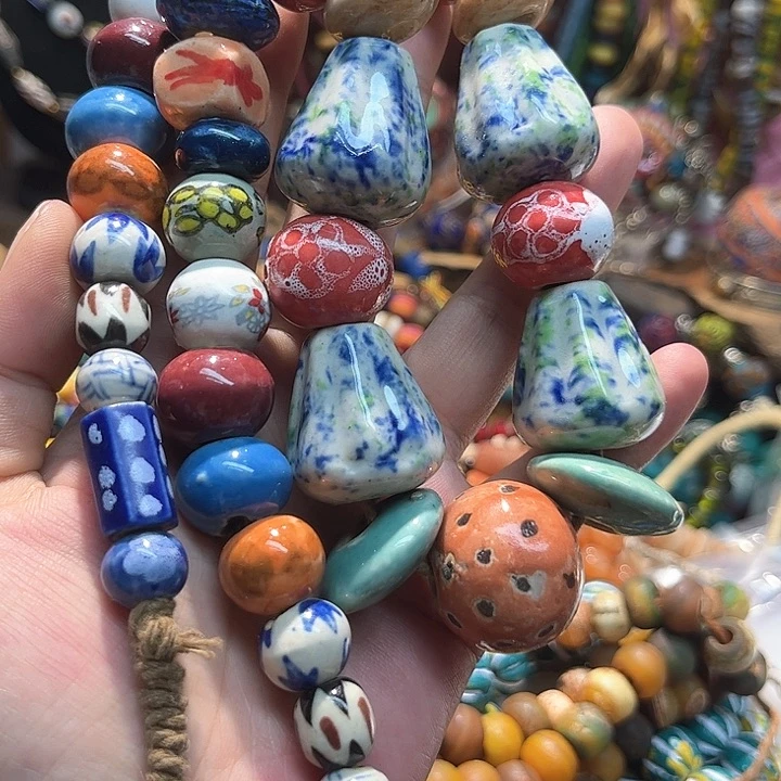 铁合金琉璃铁合金锡合金陶瓷珠一串