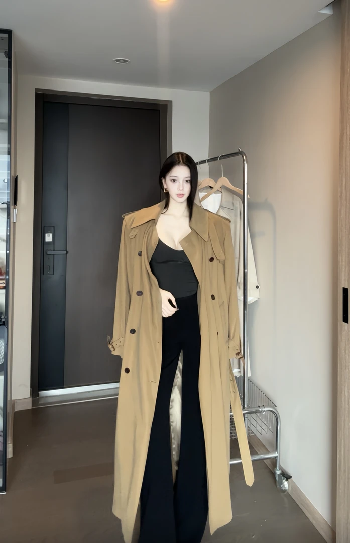 YIYAOMAMA定制｜挺括双排扣经典风衣干练利落 自带松弛感