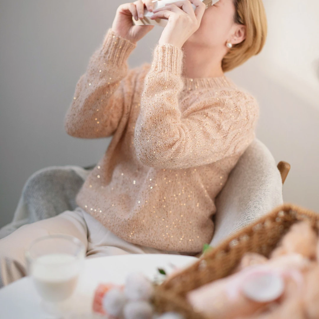 成品浪沙毛衣马海毛亮片版长袖针织上衣