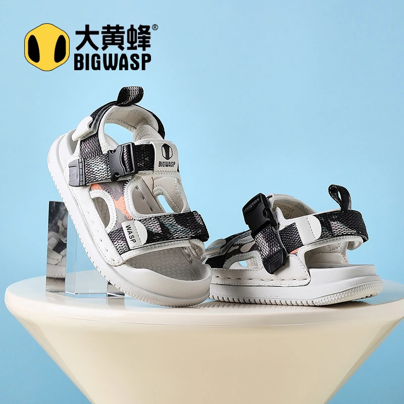 大黄蜂童鞋男童凉鞋3-6-12岁防踢儿童沙滩鞋舒适软底防滑男孩鞋子