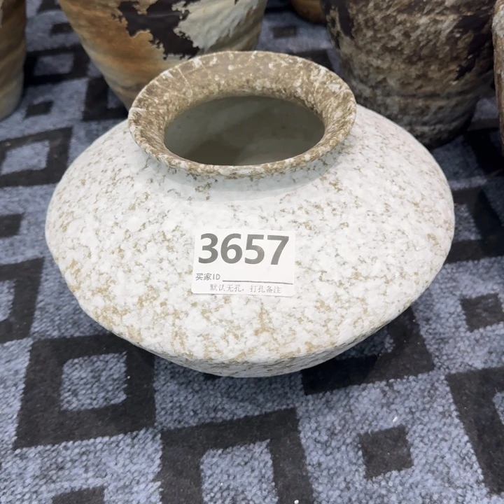 都***秀瓷片景德镇高温花器编码3657高23口10默认无孔