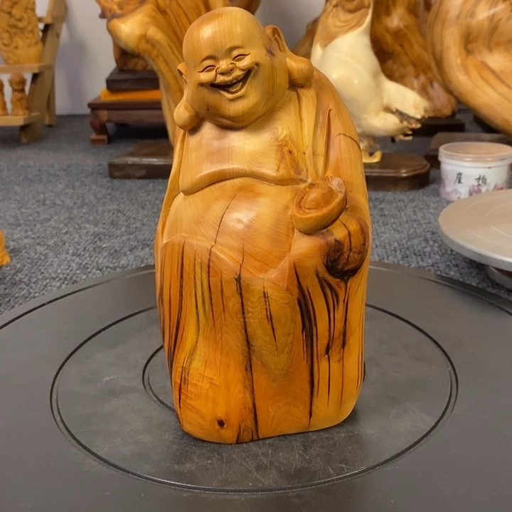 柏木（崖柏）招财弥勒佛