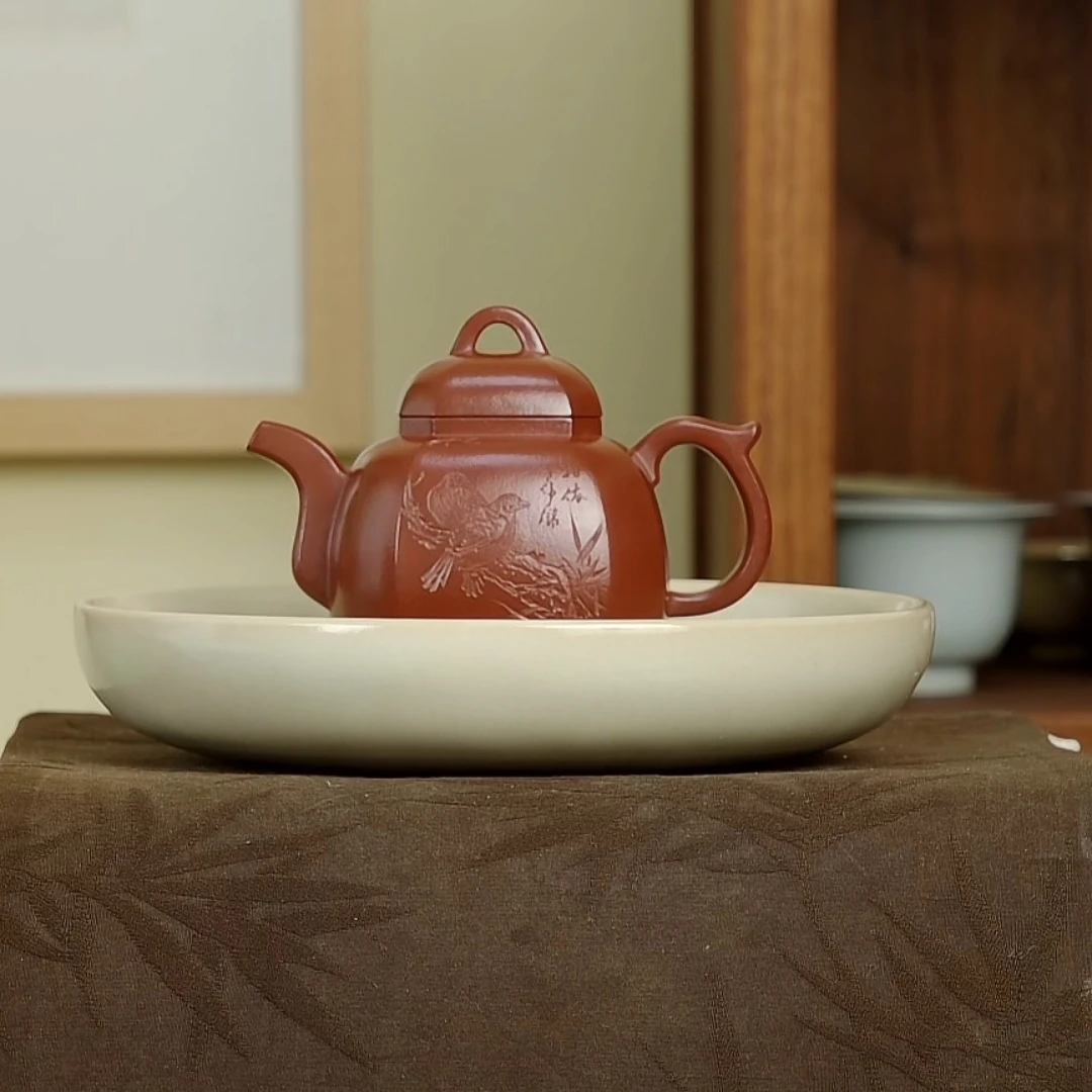旺旺雪饼米色圆口壶承17.5cm陈卫武龙泉青瓷