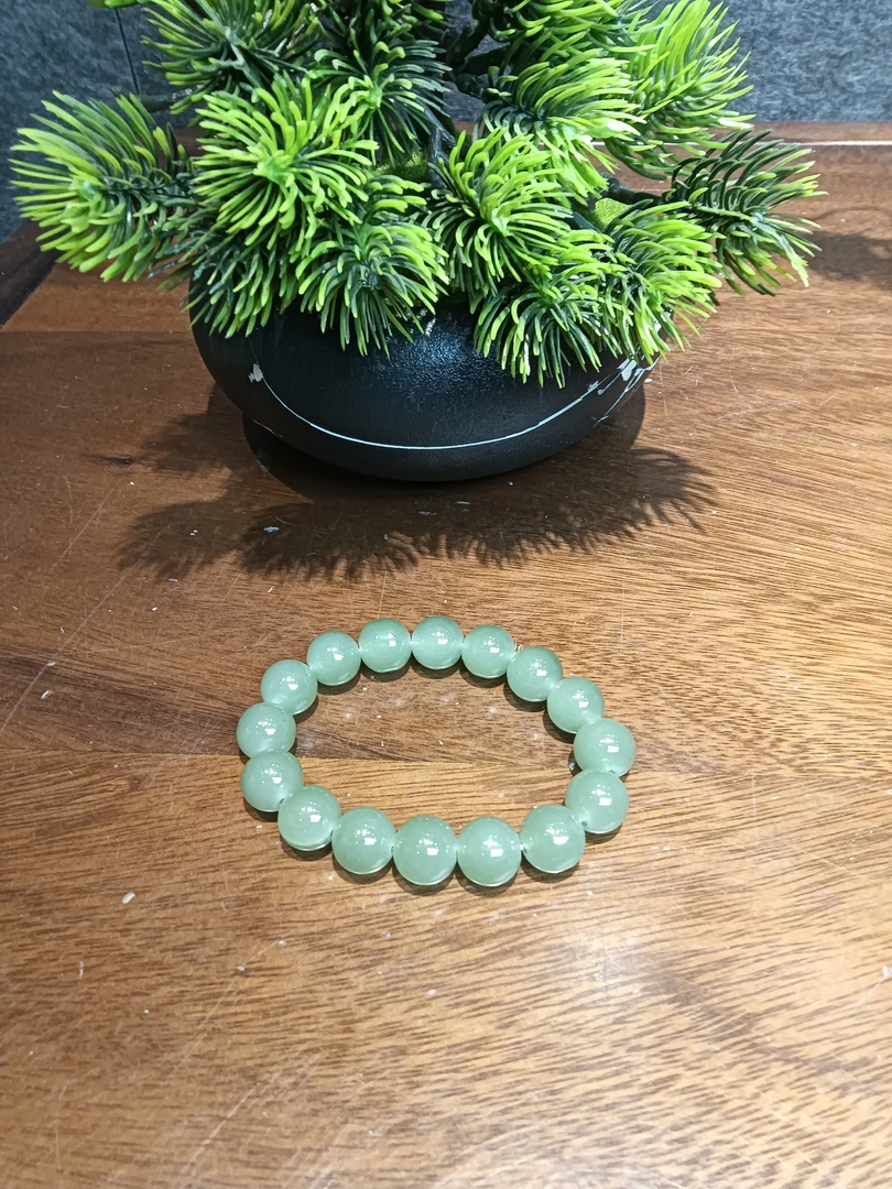 晴水浅绿玛瑙手串