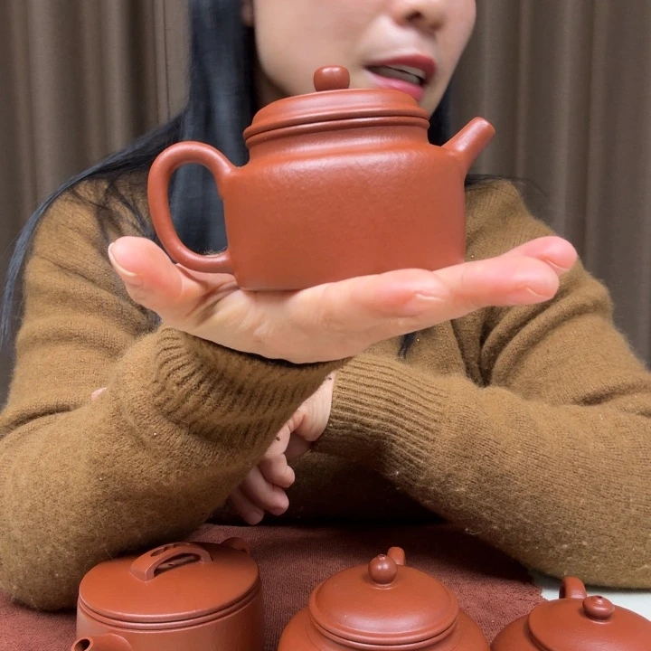 紫砂茶壶30目朱泥德钟150cc全手工