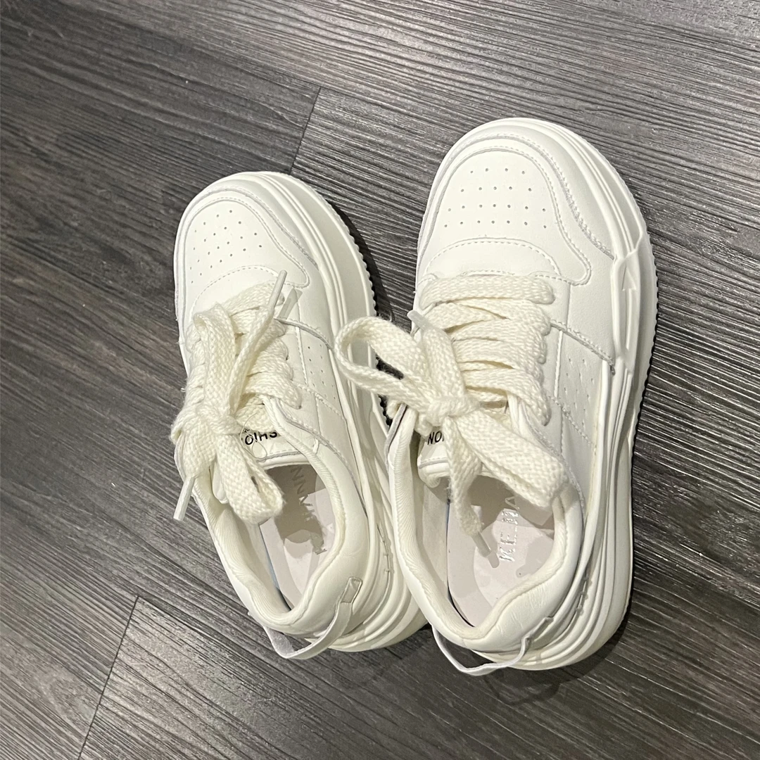 奈奈妮 【百搭运动休闲鞋】白色百搭厚底时尚韩版透气7207