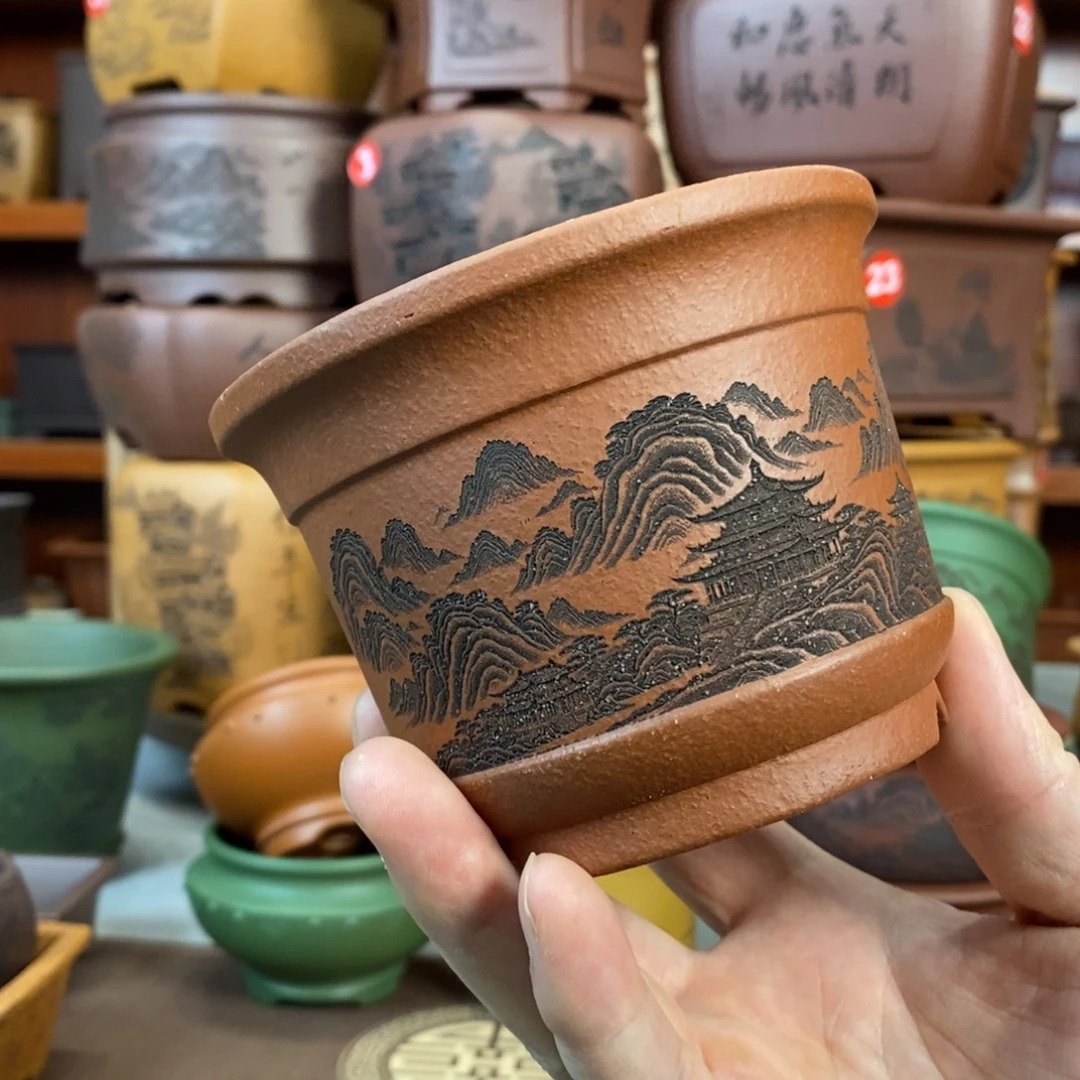 紫砂花盆盆景花盆