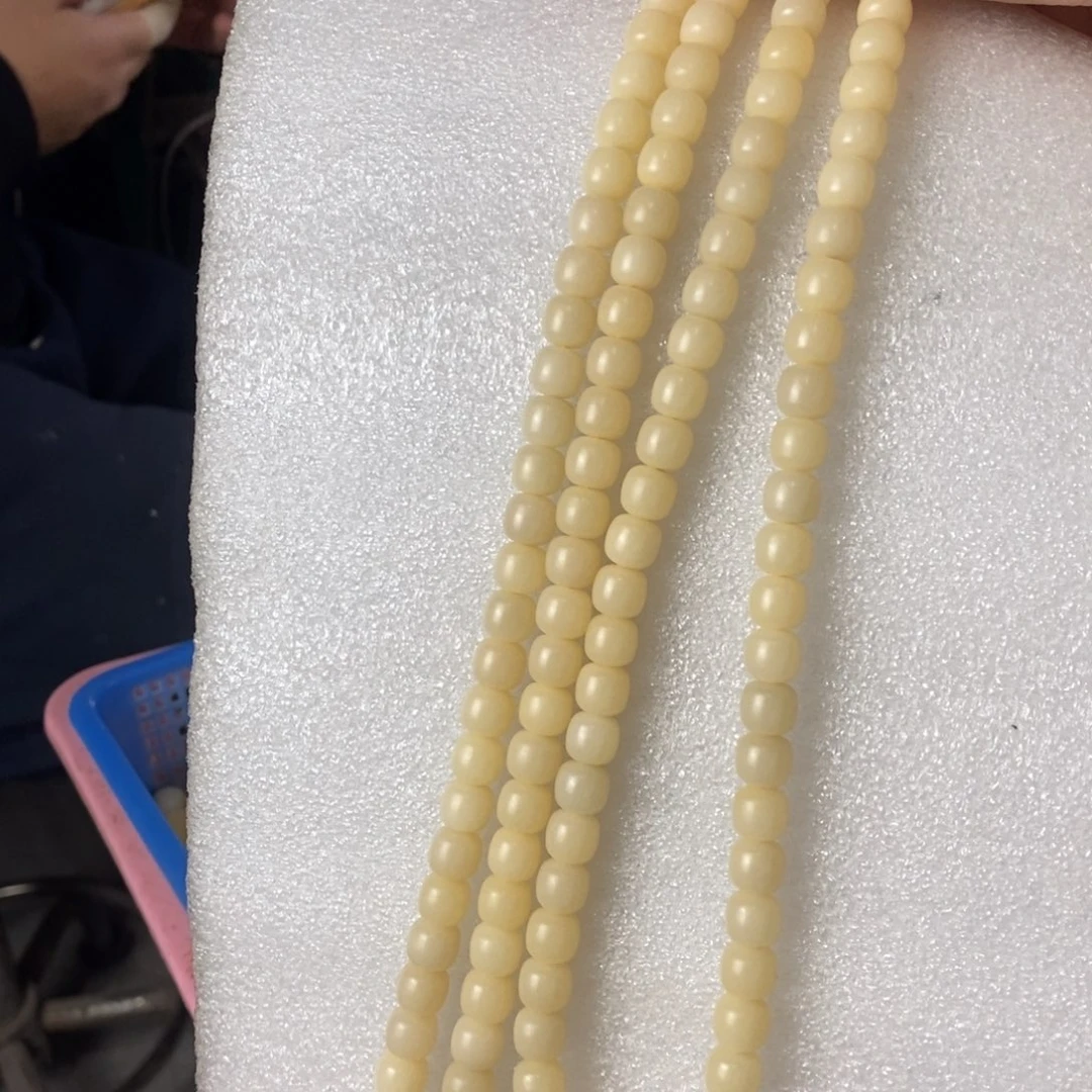 菩提根/象牙果吊坠89奶黄色长串114颗