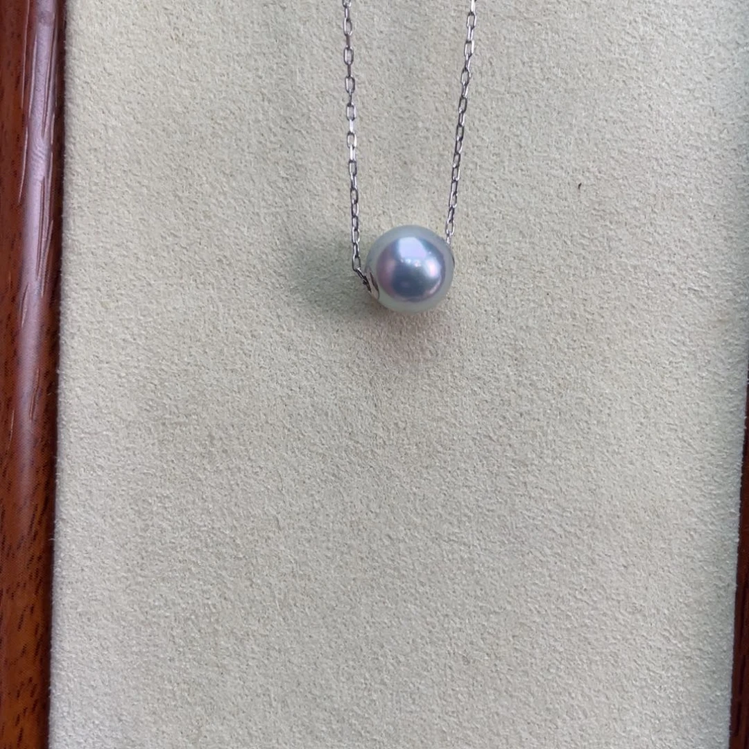 海水珍珠18K金镶嵌吊坠(赠链)