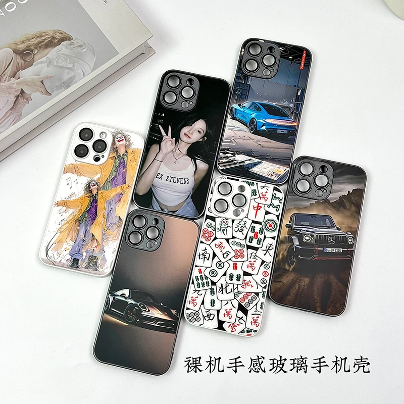 【大魔王】奔驰磨砂大G适用于苹果17/16promax玻璃手机壳全包防摔