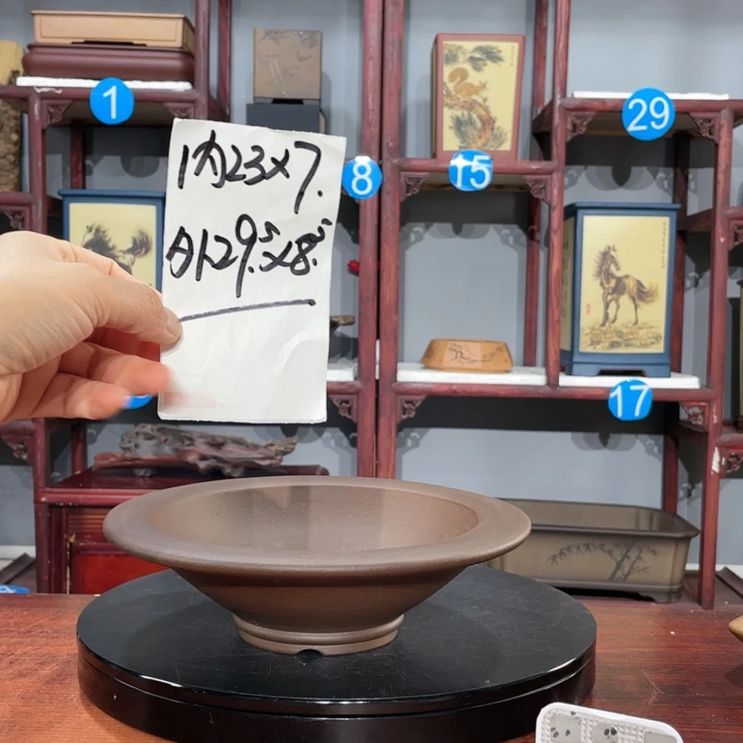 【闪购商品】紫砂花盆装**白紫砂花盆