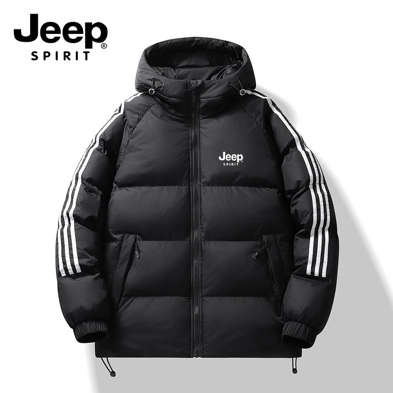 JEEPSPIRIT吉普棉服时尚棉衣男装2024秋冬新款面包服情侣连帽外套