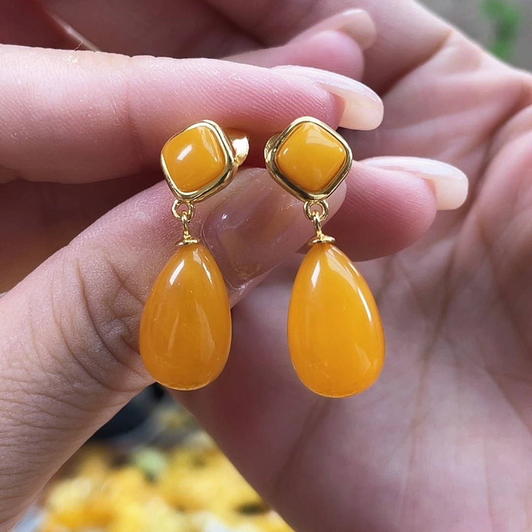 银S925镶嵌琥珀珠宝奇石多样性发其一h