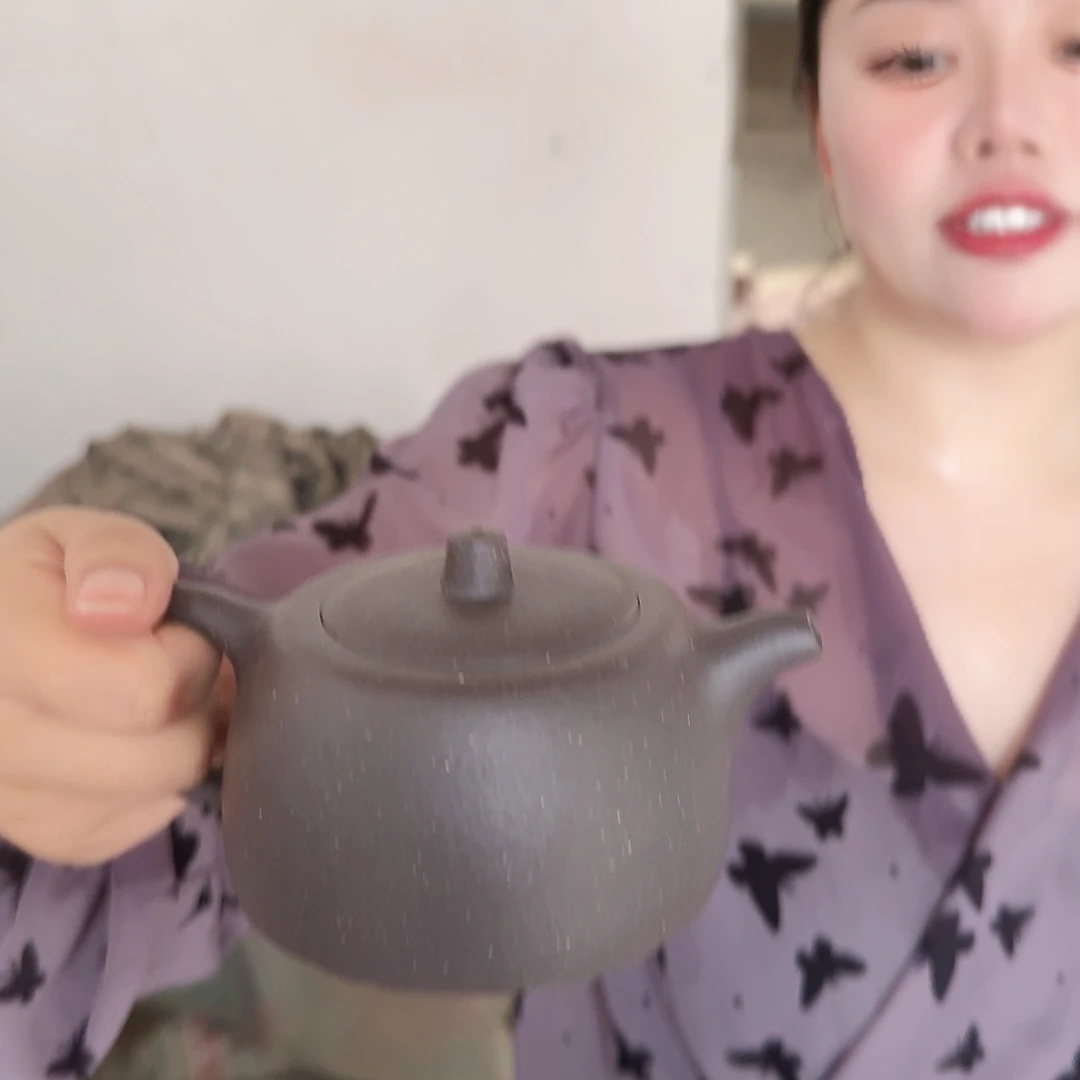 茶壶紫砂宜兴原矿紫砂天青井栏