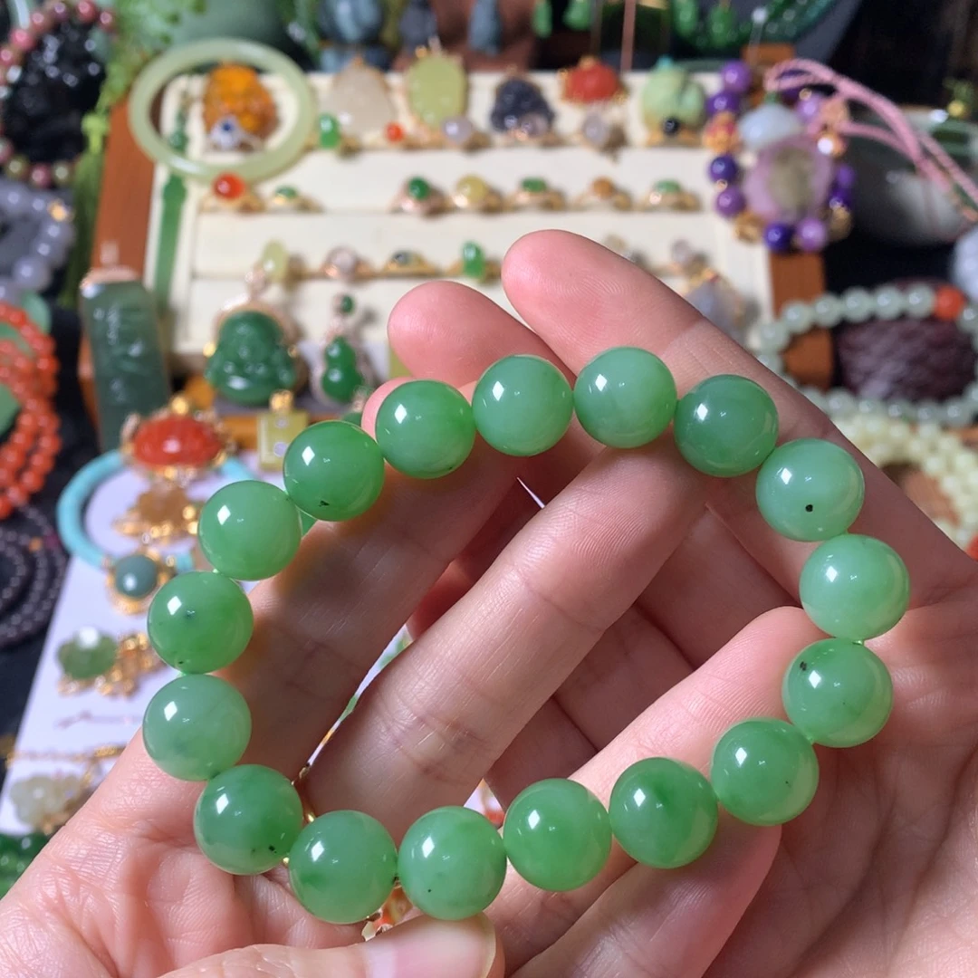 ****c和田玉（碧玉）未镶嵌手串SL0003