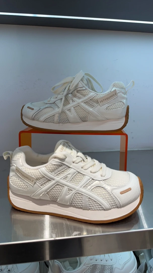 厚底百搭防滑透气运动鞋女鞋夏季时尚休闲鞋休闲女款交叉绑带