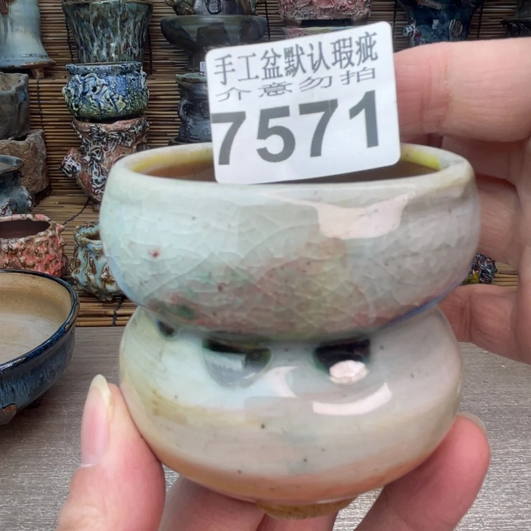 手工花盆默认瑕疵完美者勿拍