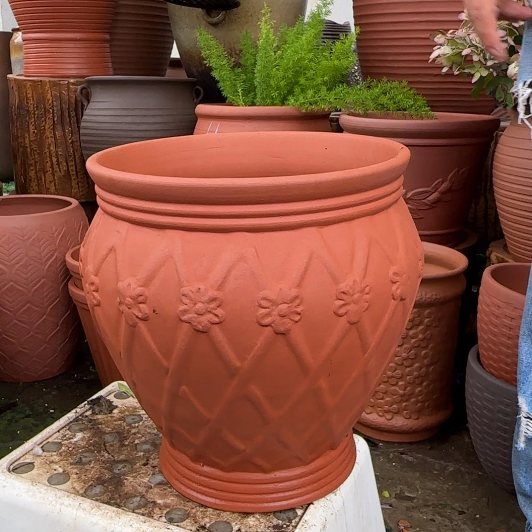 紫砂花盆口28高30宜兴紫砂粗糙