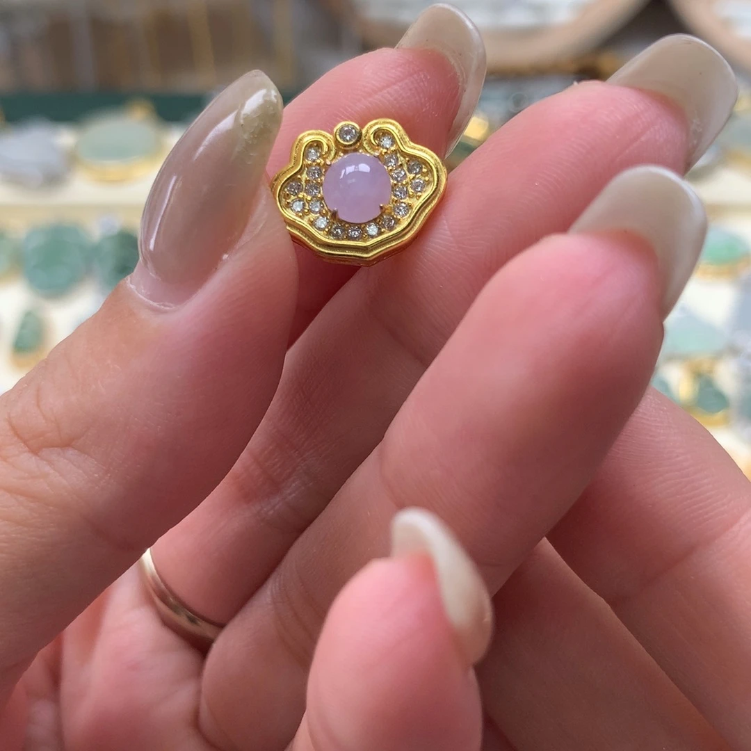 颈饰银S925镶嵌翡翠蛋面