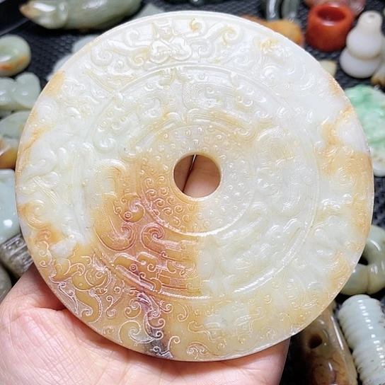 白玉菩提吊坠摆件