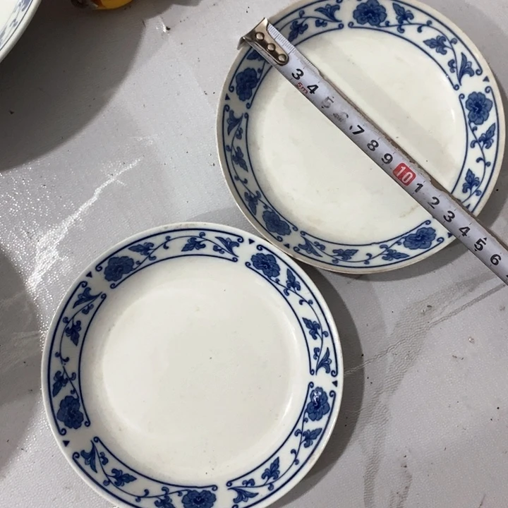 瓷片四厂翡翠瓷碟子一对