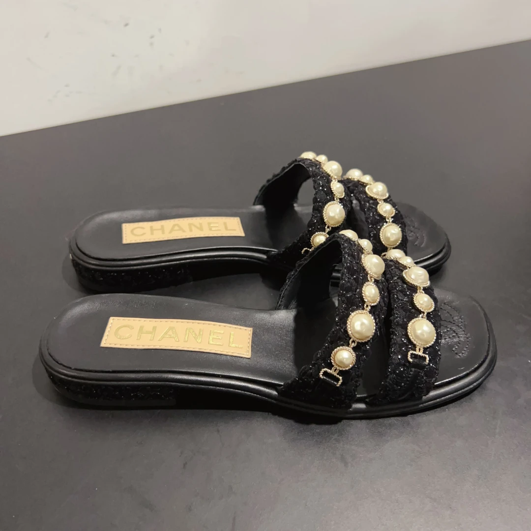 99新 Chanel/香奈儿 拖鞋 尺码36成色看直播鞋GSS28368