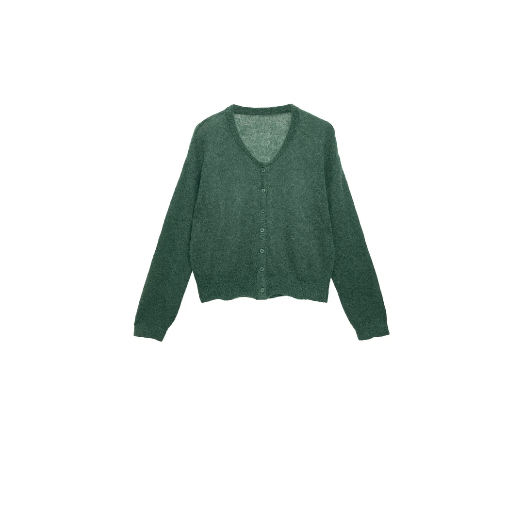 【亚楠本楠】森绿衫◆康宝莱定制纱云朵触感马海毛绵羊毛针织衫8347