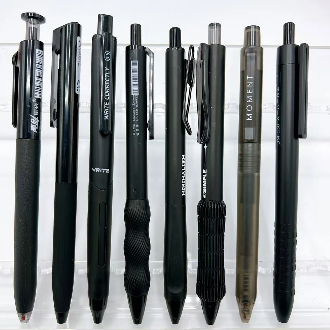 【黑墨/8支】酷黑系-咔巴熊刷题笔东米亮剑学霸笔瞬影-掉封蜡不售后