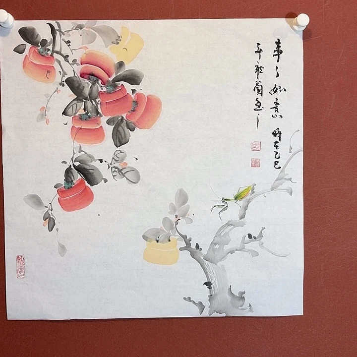 国画听兰老师花鸟