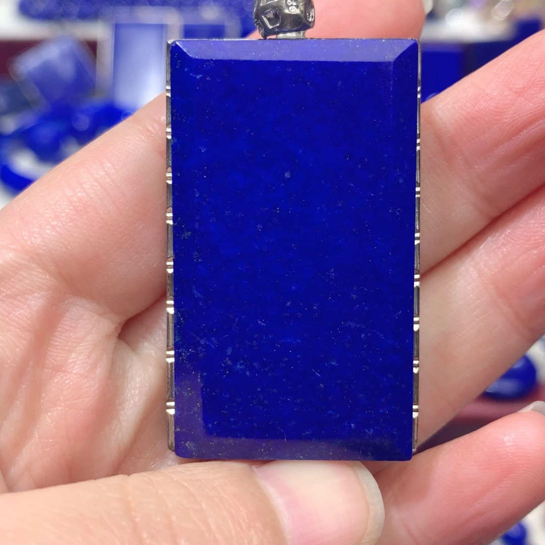 青金石未镶嵌无事牌挂件