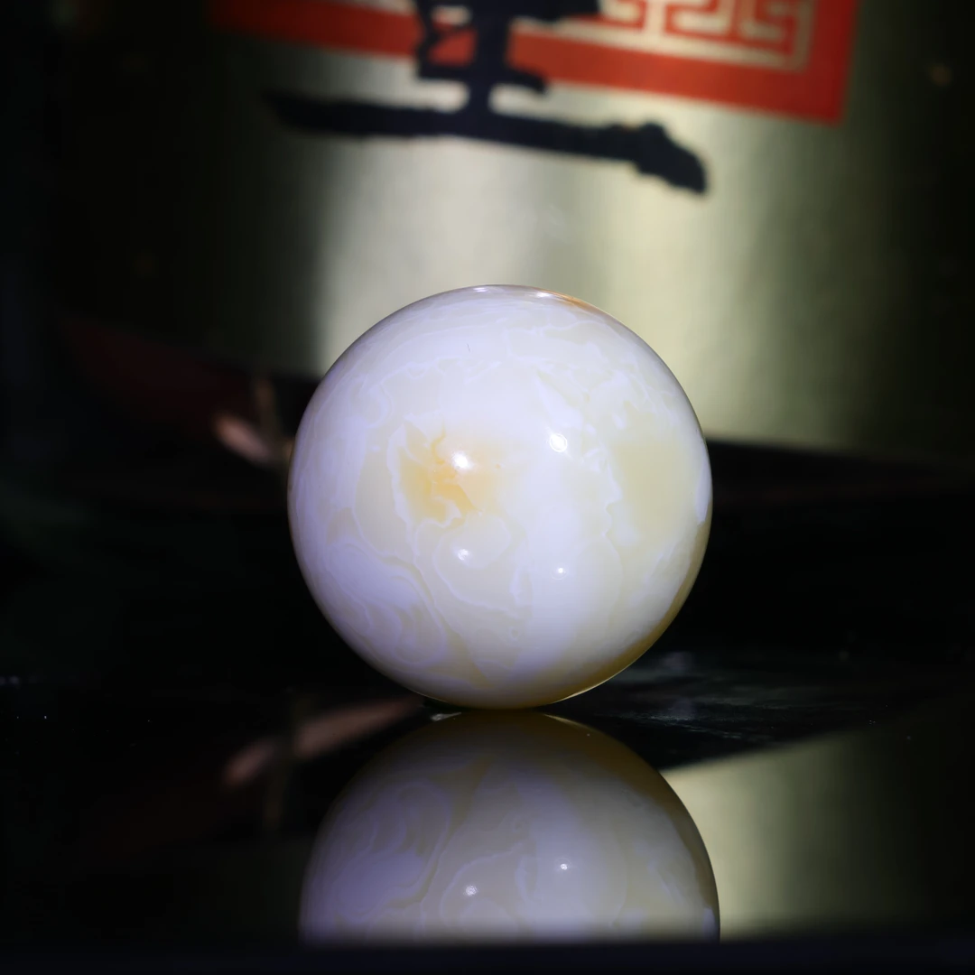 20m瓷白蜡圆珠天然原矿一物一图浓蜡蜜蜡单珠顶珠珠子配饰z89