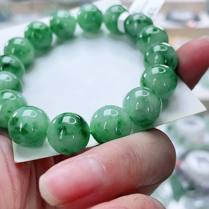 翡翠未镶嵌手链天然翡翠手链13mm