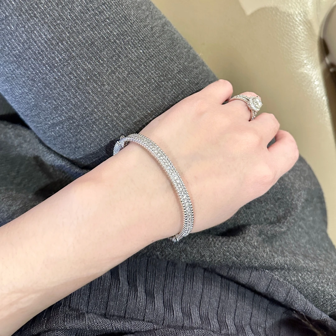 铜合金手镯 VIIGLOO 白茶清欢-钻圈轻奢简约百搭手镯