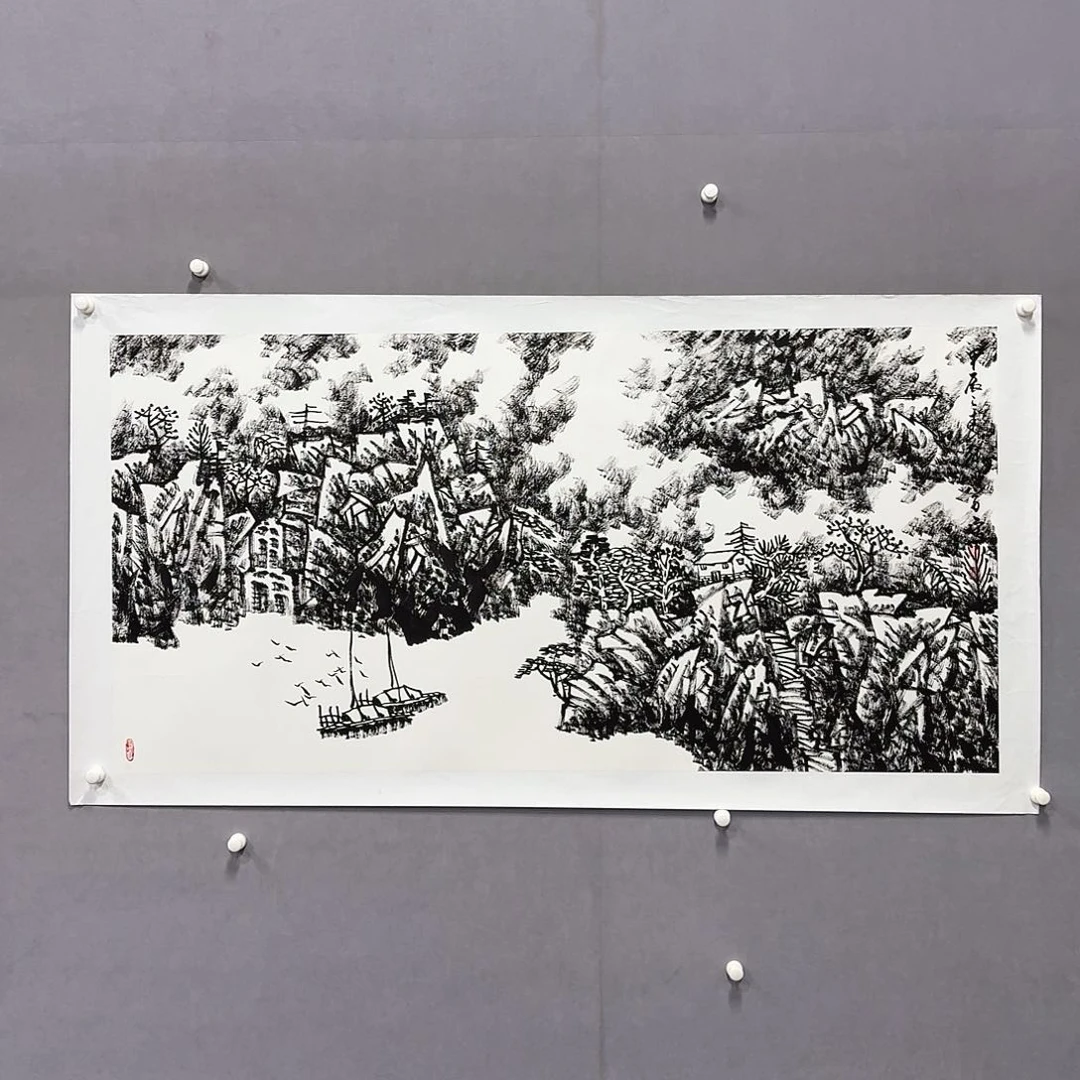 国画亲笔手绘放心去藏