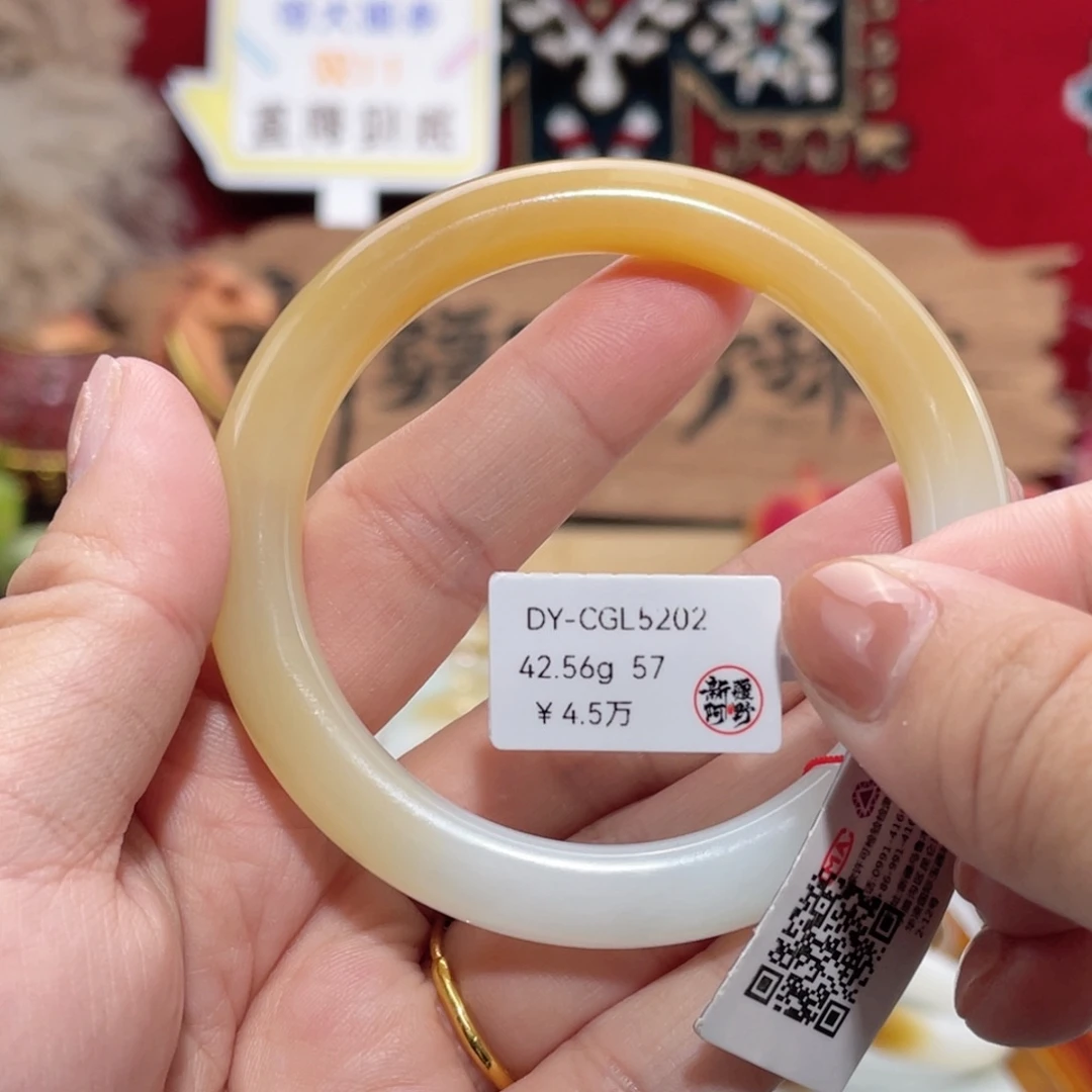 未镶嵌手镯和田玉半山水和田玉手镯