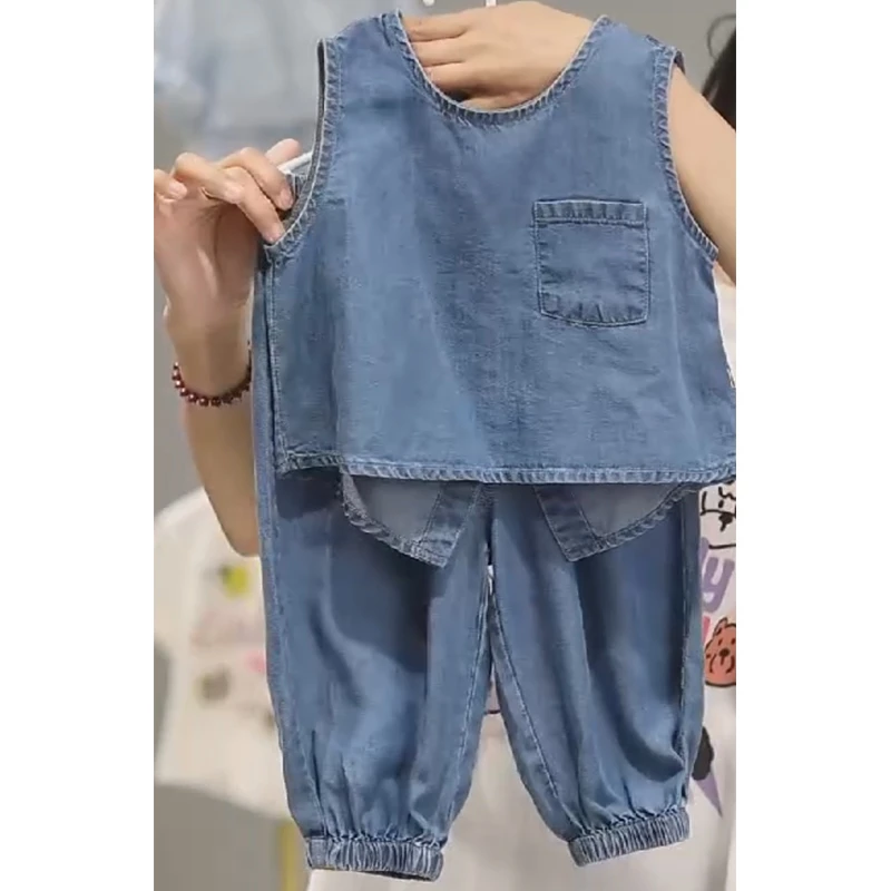 【莱赛尔背心套装 小乐妈咪】婴儿装男女童背心套装夏装宝宝D11