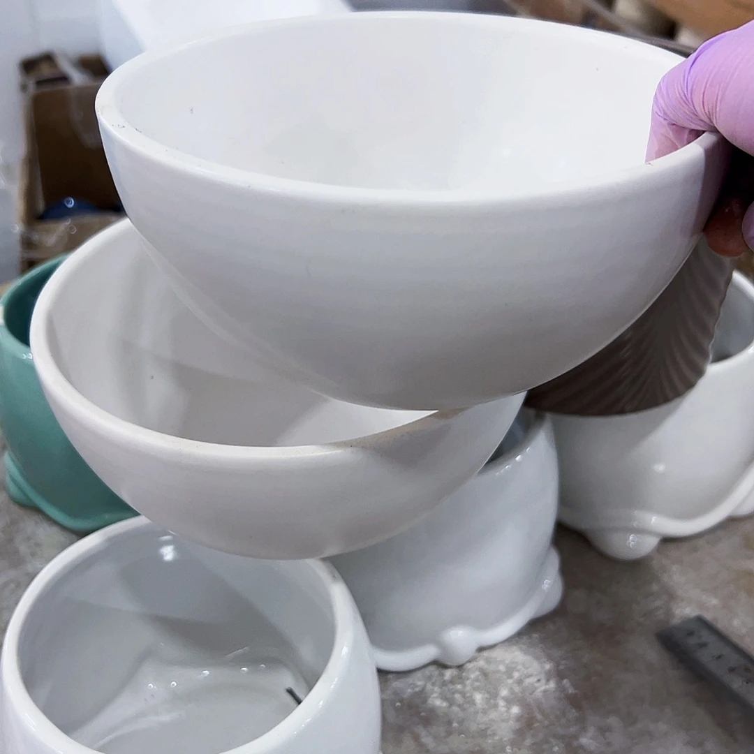 有孔外贸尾单陶瓷花盆凑单10米包邮