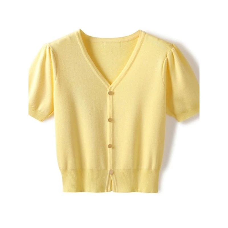 短袖针织开衫薄款女披肩夏配吊带裙子外搭法式小坎肩罩衫气质