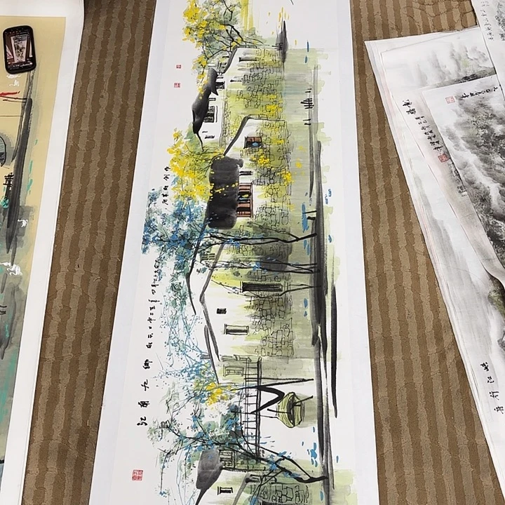 关***庄国画花鸟的翅膀和翅膀