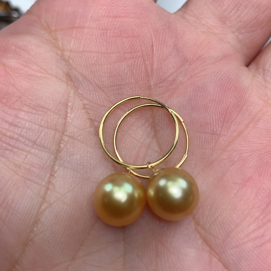 海水珍珠耳饰18K金镶嵌