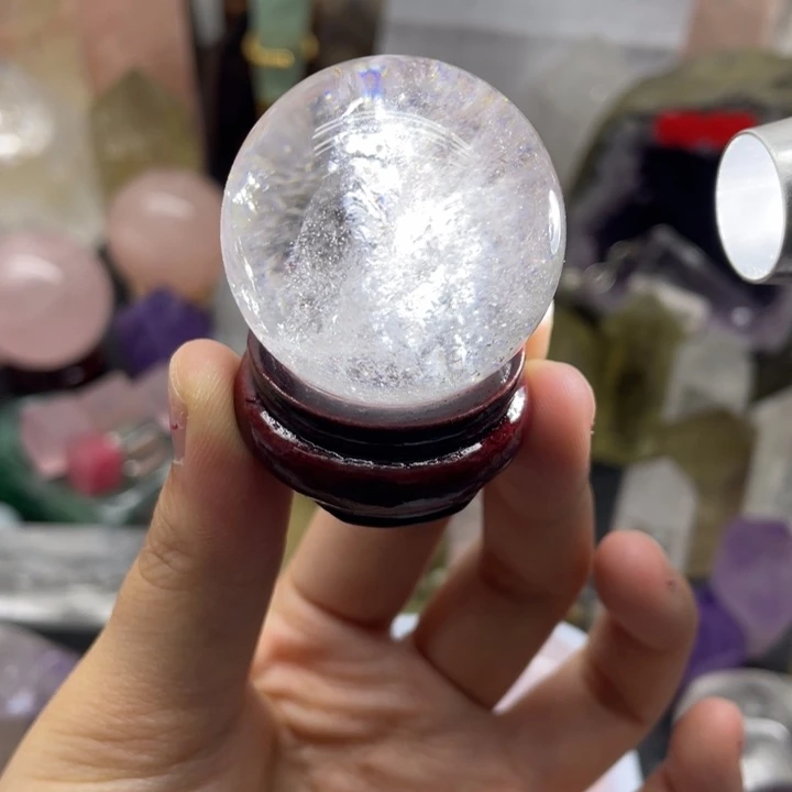 水晶珠宝半成品未镶嵌天然水晶白水球11