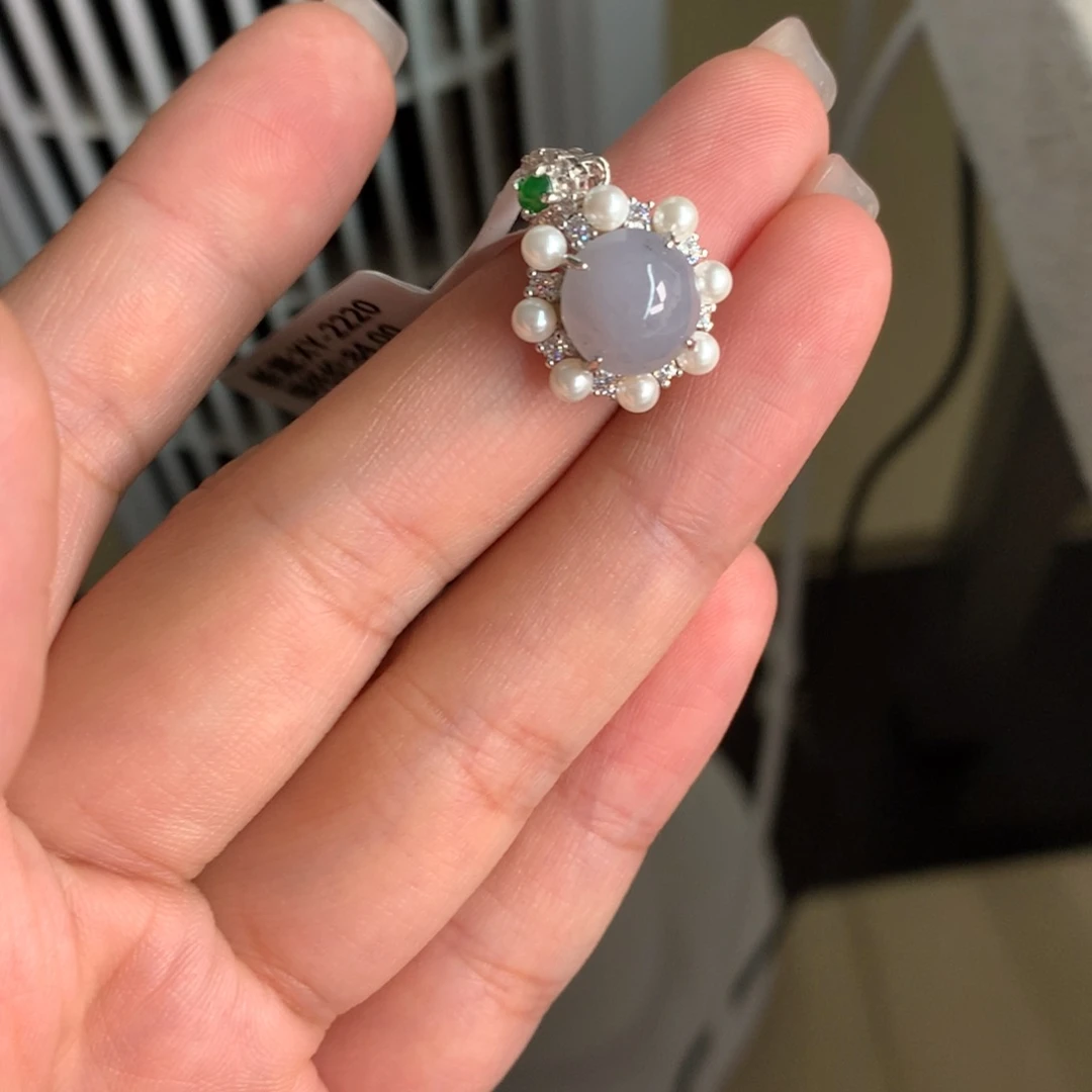 翡翠银S925镶嵌吊坠(不含链)吊坠