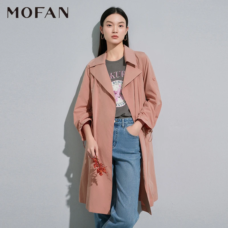 《力力淘专享》MOFAN摩凡秋新款米灰风衣MBF373417