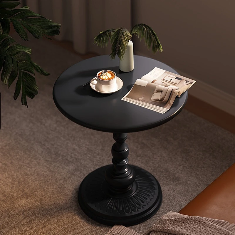 美式边几客厅家用小茶几角几卧室床头置物架阳台小圆桌沙发边几