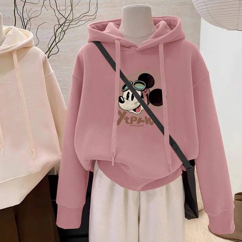 卫衣女春秋2025新款爆款时尚洋气粉色外套连帽加厚女款秋冬季上衣